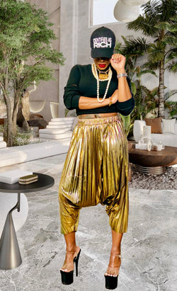 ALL GOLD EVERYTHING | PLEATED PANTS