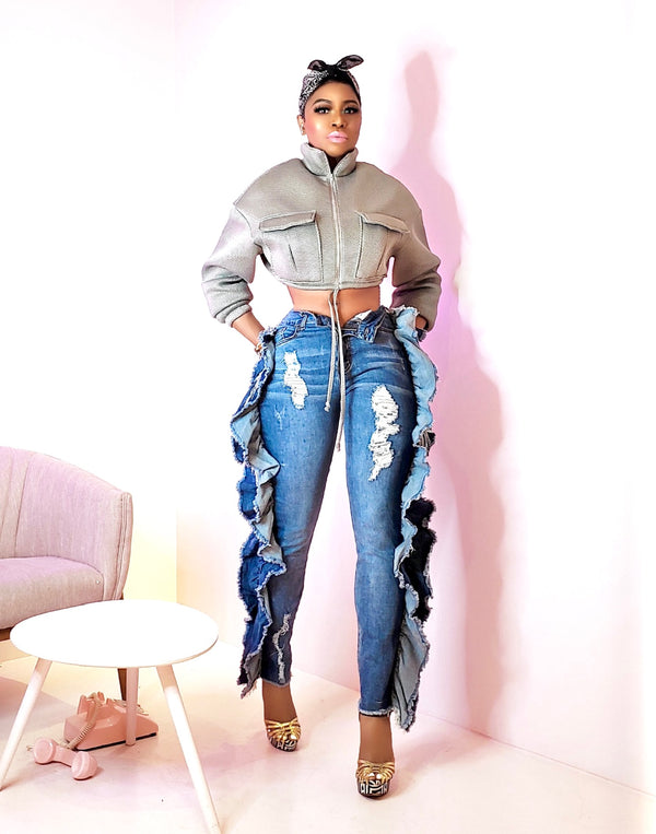 CREE EL HYPE | CHAQUETA CORTA DE MALLA (SML)