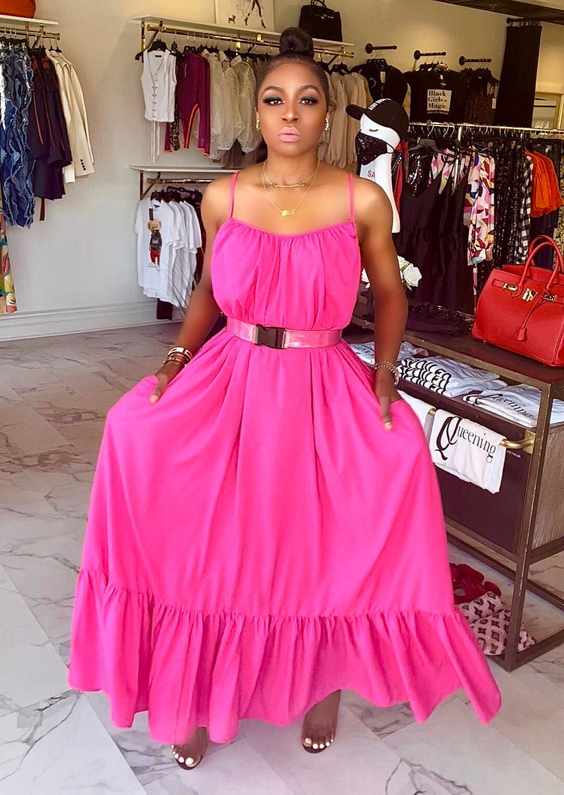 malibu pink bridesmaid dress Dani Slip Dress, in Light Pink Luxe Satin, Size: 2XL | Show Me Your Mumu